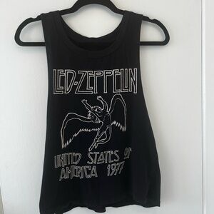 Led Zeppelin Black Graphic Tank Top